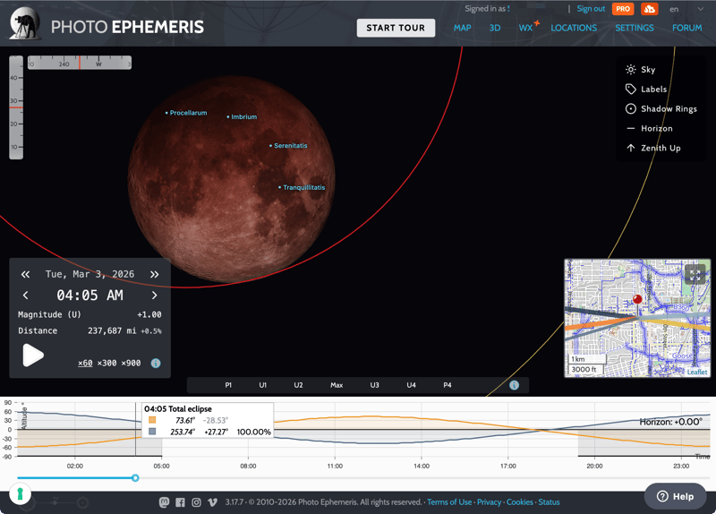 Lunar Eclipse Simulator