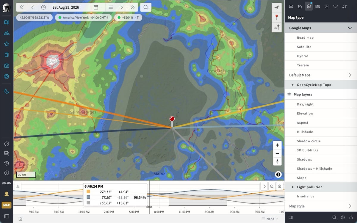 Light Pollution Layer in TPE Web