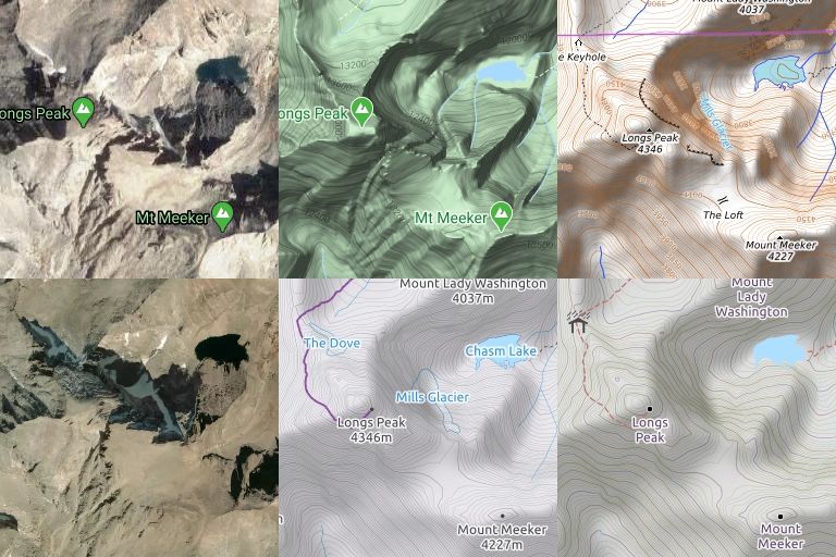 Longs Peak Map Tile Examples