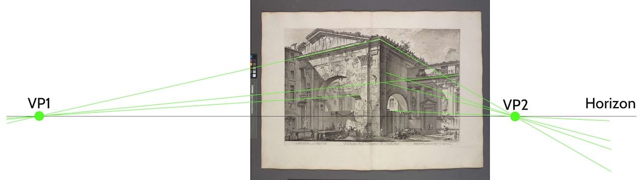 Giovanni Battista Piranesi - Veduta del Tempio di Bellona, circa 1750