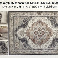 Wyatt & Ash Machine Washable Area Rug, Geraldine - NEW