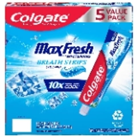 Colgate Max Fresh Toothpaste Cool Mint 7.3 Ounce (Pack of 5)