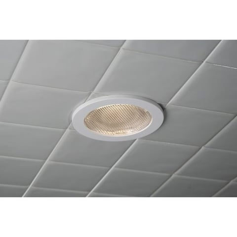 Halo 951 4" Lensed Shower Trim Ring Only Prismatic Glass Lighting Accessories and Parts Recessed Lighting Accessories Trim Rings