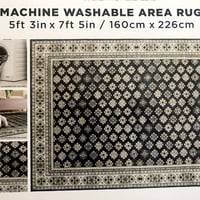 Wyatt & Ash Machine Washable Indoor Area Rug, Beatrice 5ft 3in X 7ft 5in - NEW