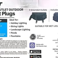 Feit Electric Triple Outlet Outdoor Smart Plugs 2 Pack