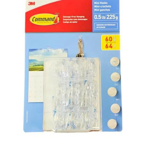Command Clear Indoor Mini Hooks