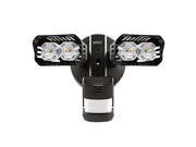 18-Watt 1800 Lumens 5000K Black Motion Activated Integrated LED Outdoor Flood Light