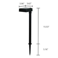 Tommy Bahama Solar Path Lights LED Down Light, Adjustable Head, 40 Lumen, Black Finish, 6-Pack