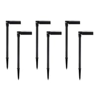 Tommy Bahama Solar Path Lights LED Down Light, Adjustable Head, 40 Lumen, Black Finish, 6-Pack
