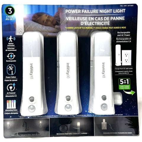 Infinity X1 Power Failure Night Light  Pack of 3