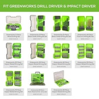24V Brushless 1/2" 310 in/lbs Drill Kit W/ (2) 2Ah Batteries and Charger, 8-piece Bit Set and Tool Bag Included