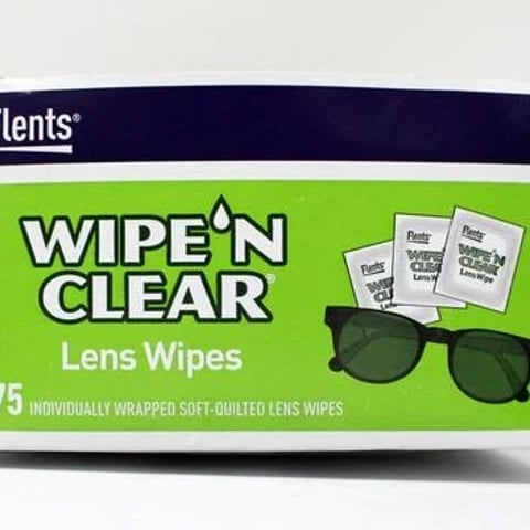 Flents Wipe'n Lens Wipes, Clear