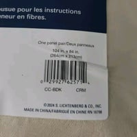 Sun Zero Broderick Theater Grade Blackout Curtain Panel Pair 52x 84 Each Cream