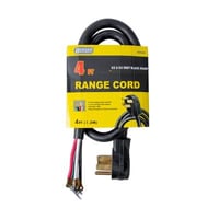 4 Ft. 4-Wire Oven Range Replacement Cord Black