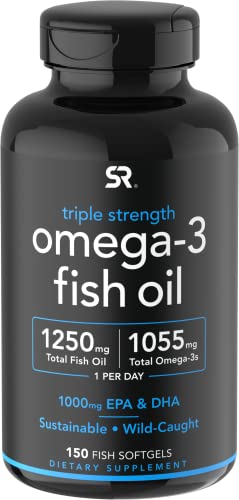 Sports Research Triple Strength Omega-3 Fish Oil - 150 Softgels