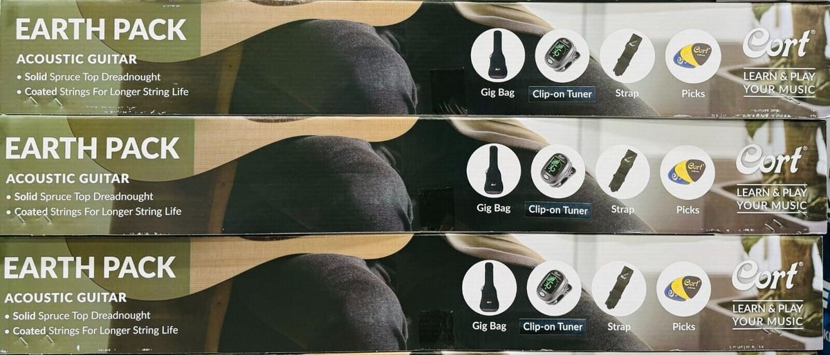 Cort Acoustic Guitar Earth Pack Bundle