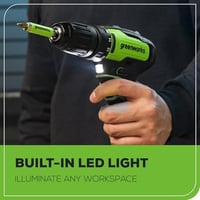 24V Brushless 1/2" 310 in/lbs Drill Kit W/ (2) 2Ah Batteries and Charger, 8-piece Bit Set and Tool Bag Included