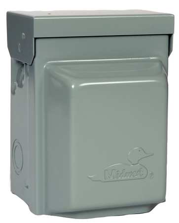 Steel Unmetered Surface Power Outlet, 7-1/8 in H, 5-3/16 in D, Nema 3R - All