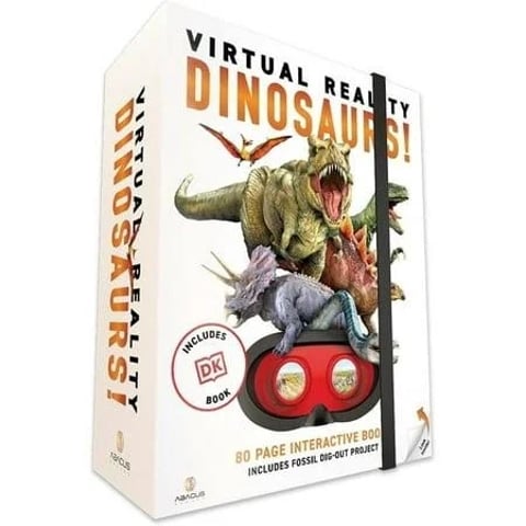 Abacus Brands Virtual Reality Dinosaurs Interactive Book & Fossil Dig-Out