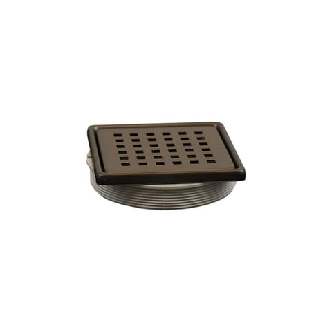 Watershield Shower System 4 in. Bronze Square Grid Drain Grate