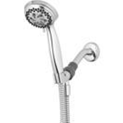 6-Spray Pattern with 1.8 GPM 3.3 in. Single Wall Mount Handheld Adjustable Shower Head in Chrome