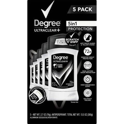 Degree Men Ultraclear Antiperspirant Deodorant Stick 5 Pack