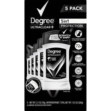 Degree Men Ultraclear Antiperspirant Deodorant Stick 5 Pack