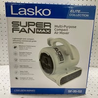 Lasko Super Fan Max Multi Purpose Compact Air Mover Lightweight SF-20-G2