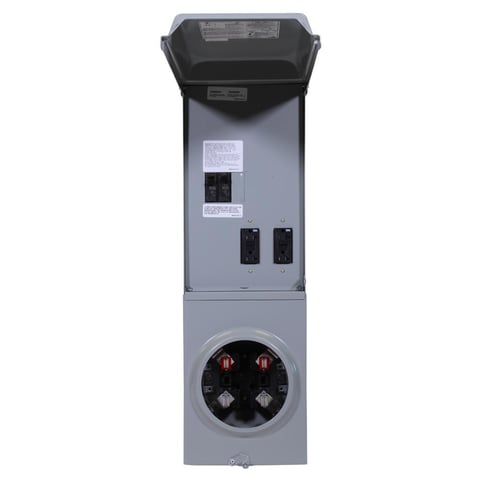 100 Amp 1-Space 3-Circuit Meter Socket Temporary Power with GPI U-Ground (R011C010U)