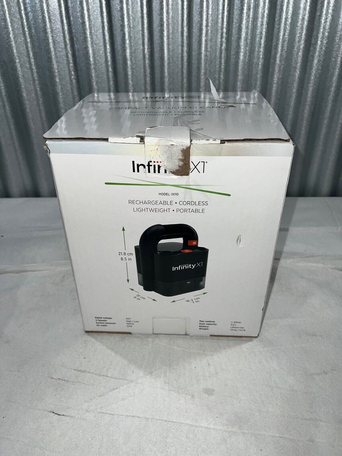 Infinity X1 IX110 Portable Vacuum Cleaner Power Vac Cordless 20V Open Box