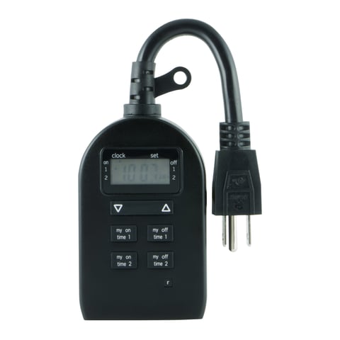 Simple Set Indoor/Outdoor Digital Plug-in Timer