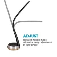 Ottlite Wellness Series Wireless Charging Lamp -Black & Gold