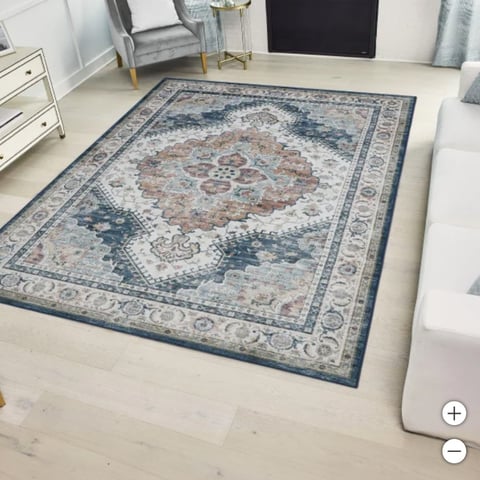 Wyatt & Ash Machine Washable Area Rug, Geraldine - NEW