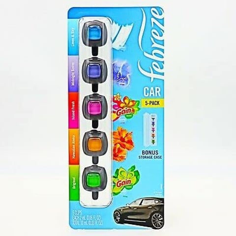 Febreze Air Freshener Car Vent Clips  Variety (5 Count)