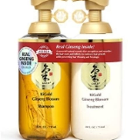 Daeng Gi Meo Ri Ki Gold Ginseng Blossom Shampoo & Treatment Set [Real Ginseng Inside!] 710ml + 710ml