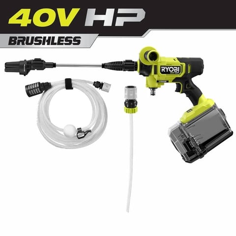 Ryobi 40V HP Brushless EzClean 600 PSI 0.7 GPM Cold Water Electric Power Cleaner (Tool-Only)