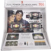 INFINITY X1  DUAL POWER LED Headlamps 700 Lumens, 5 Modes, Rechargeable- NEW