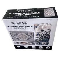 Wyatt & Ash Machine Washable Area Rug, Geraldine - NEW