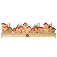 holiday wooden village LED advent calender 3