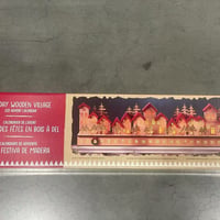 holiday wooden village LED advent calender 4