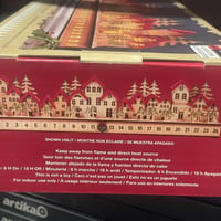 holiday wooden village LED advent calender 6