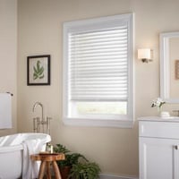 Home Decorators Collection White Cordless Faux Wood Blinds for Windows with 2 in. Slats - 24.5 in. W x 72 in. L (Actual Size 24 in. W x 72 in. L) 2