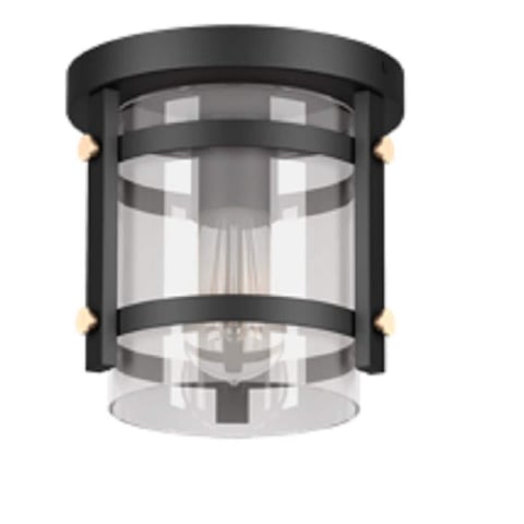Hampton Bay Huxley 1-Light Dark Bronze Flush Mount 66000033