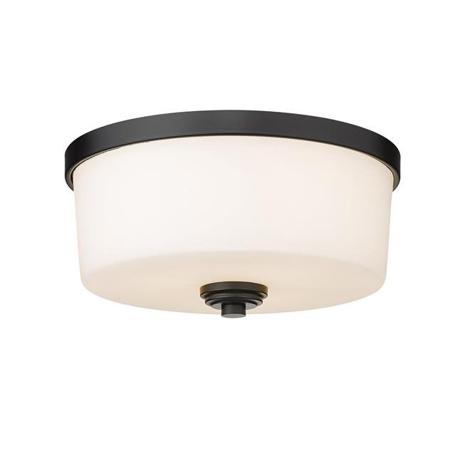 3 Light Flush Mount In Tuscan Style 13.88 Inches Wide By 6.38 Inches High-Matte Black Finish Z-Lite 220F3-Mb