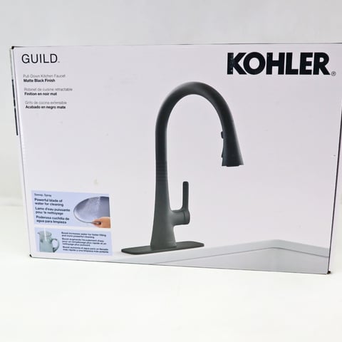 KOHLER PULL -DOWN KITCHEN FAUCET MATTE BLACK FINISH