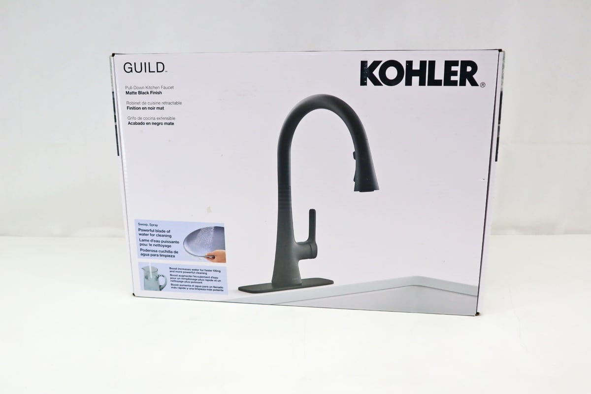 KOHLER PULL -DOWN KITCHEN FAUCET MATTE BLACK FINISH