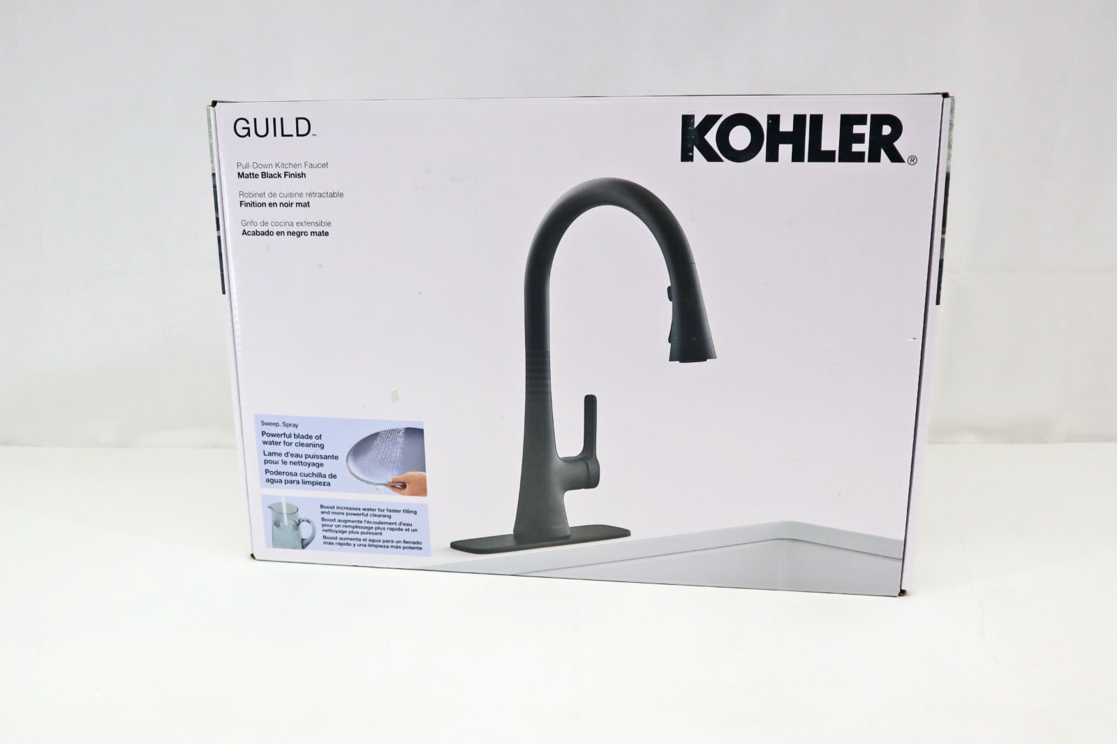 KOHLER PULL -DOWN KITCHEN FAUCET MATTE BLACK FINISH