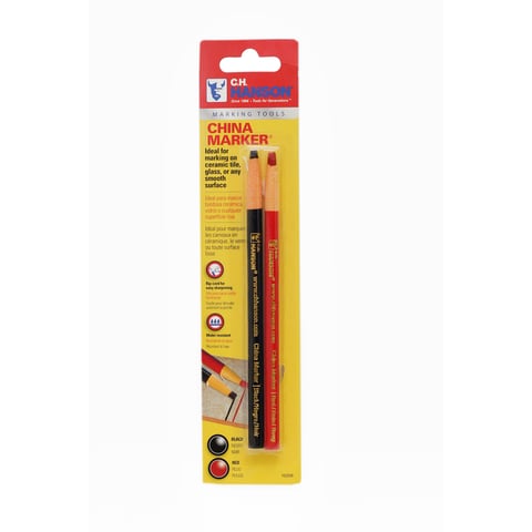 CH Hanson 2006893 6.75 in. China Marker Set, Black & Red - 2 Piece