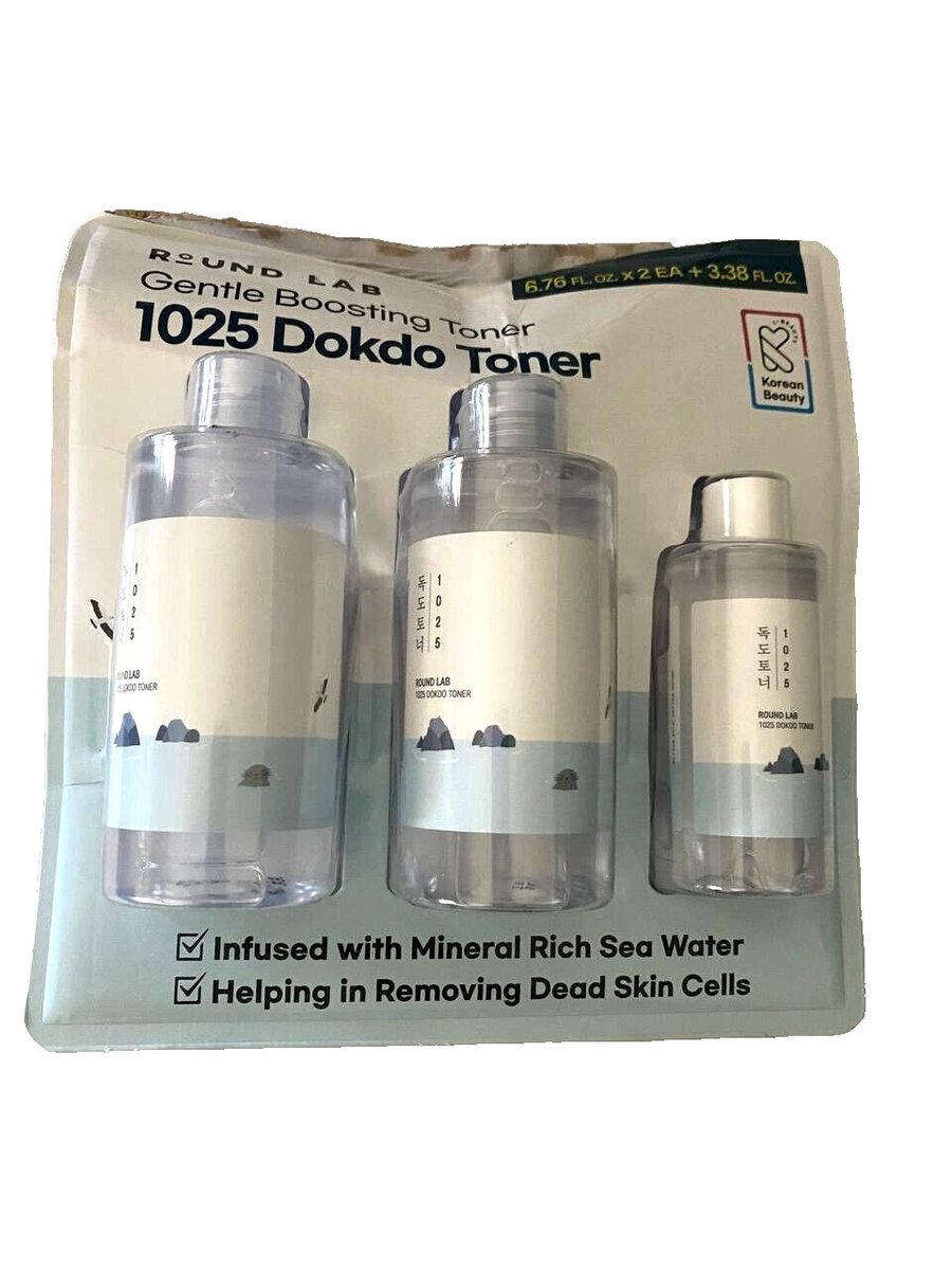 Round Lab 1025 Dokdo Toner 500ml (New) U Seller 3 Bottles 200+200+100ml