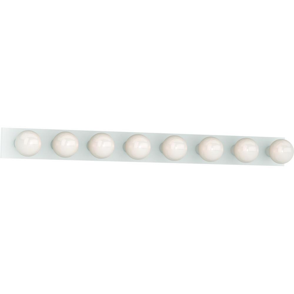 Volume Lighting 8-Light White Bath or Vanity Light